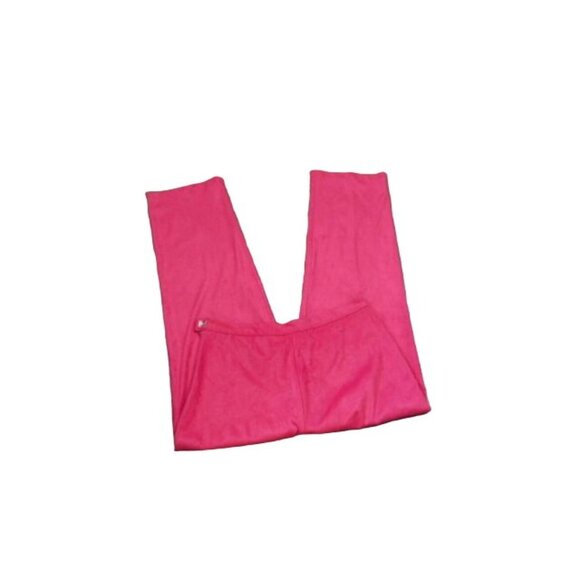 Michael Simon Size S Small Hot Pink Suede Finish Designer Pants - Picture 2 of 2